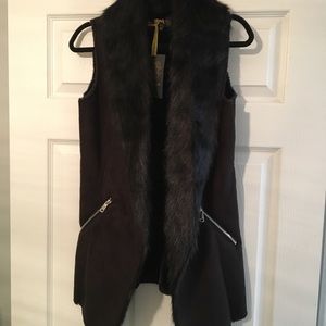 NWT! Neiman Marcus Shearling Vest